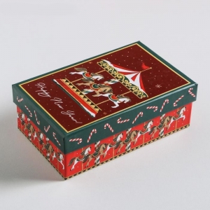 Коробка подарочная прямоугольная "Новогодние истории" (15 х 9.5 х 5.5 см)